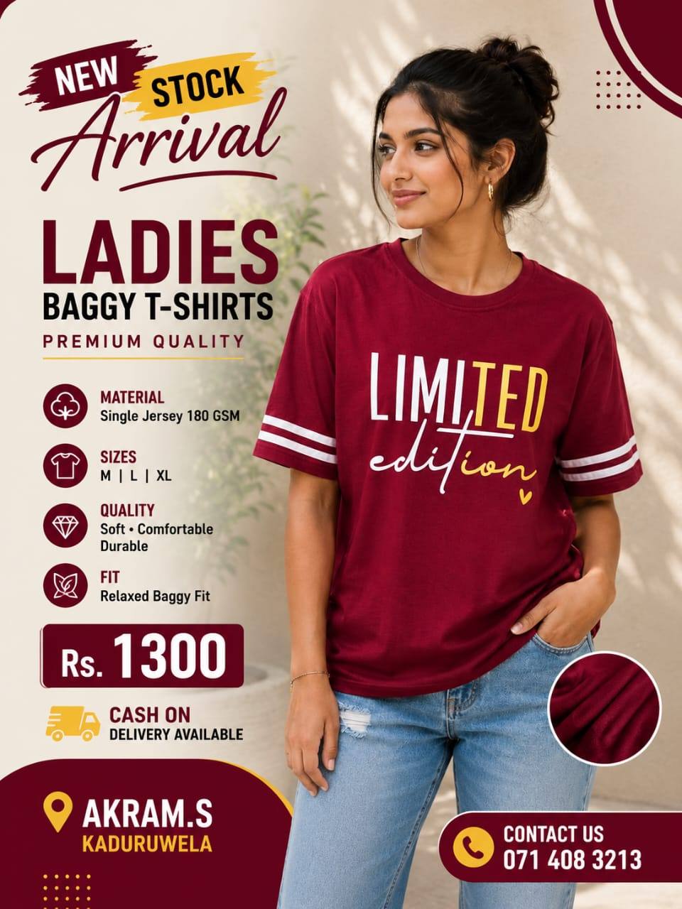 Ladies Baggy T- Shirt