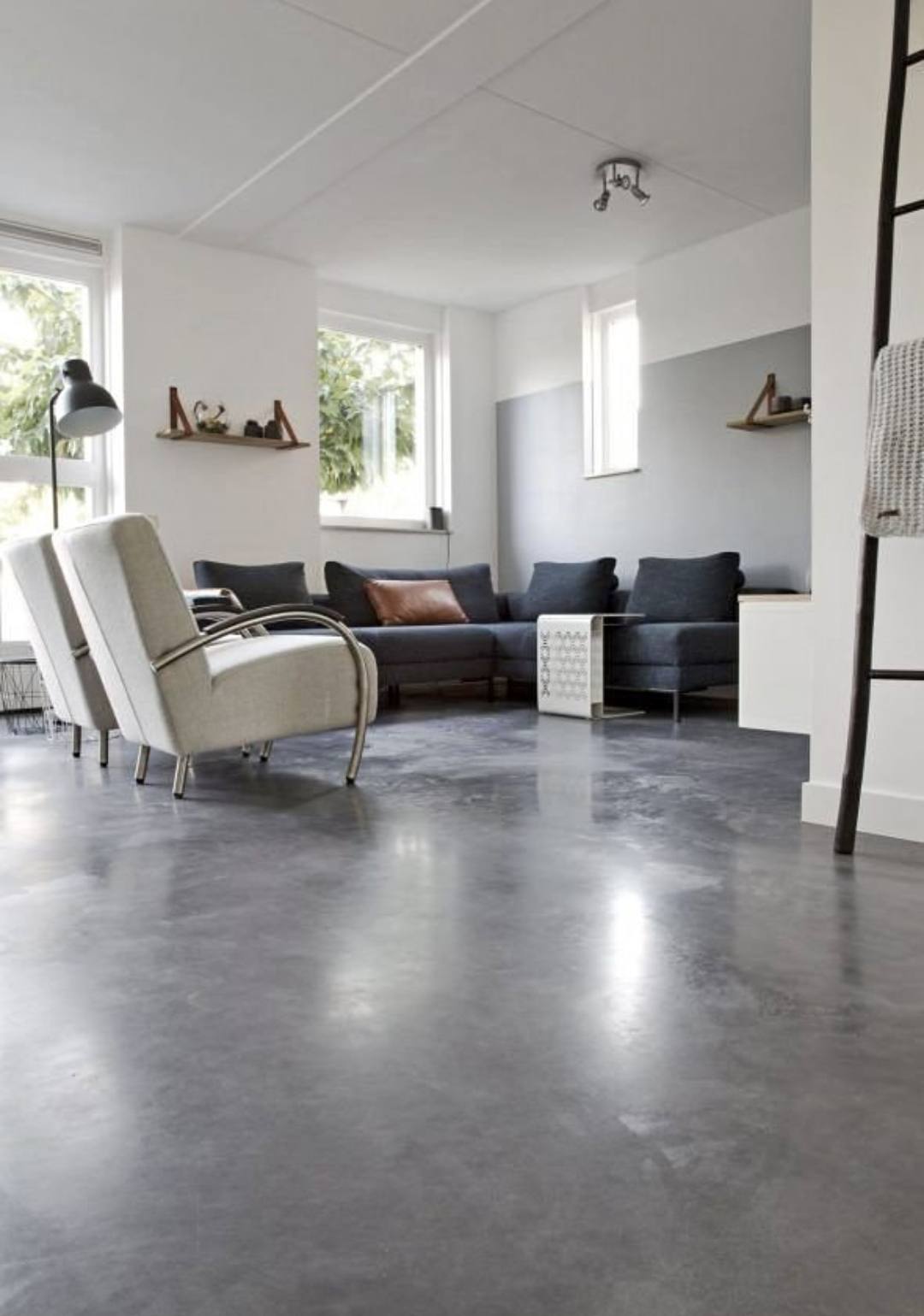 Luxury Look Titanium Floor With Wall