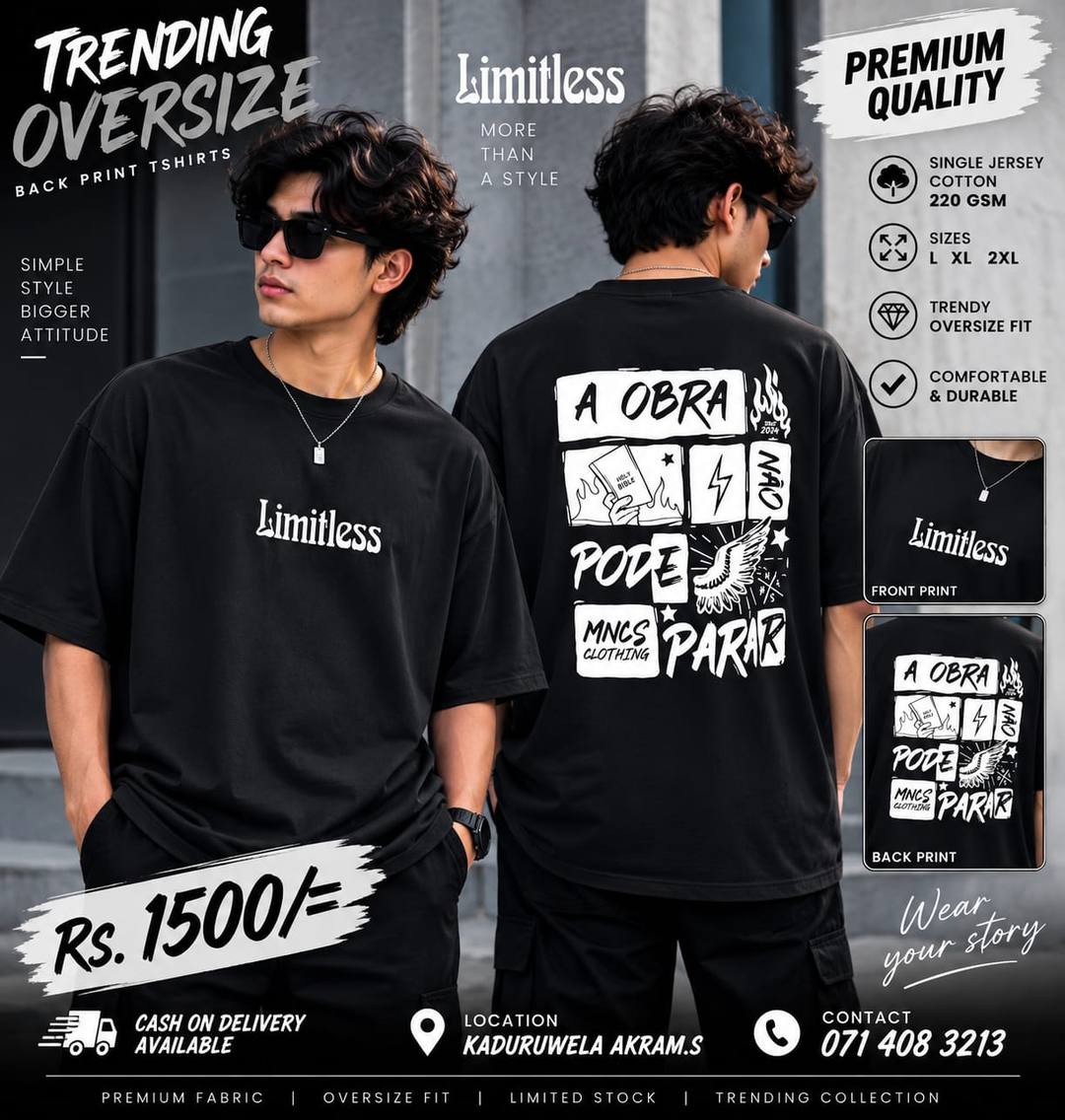 TRENDING OVERSIZE BACK PRINT T-SHIRT AVAILABLE