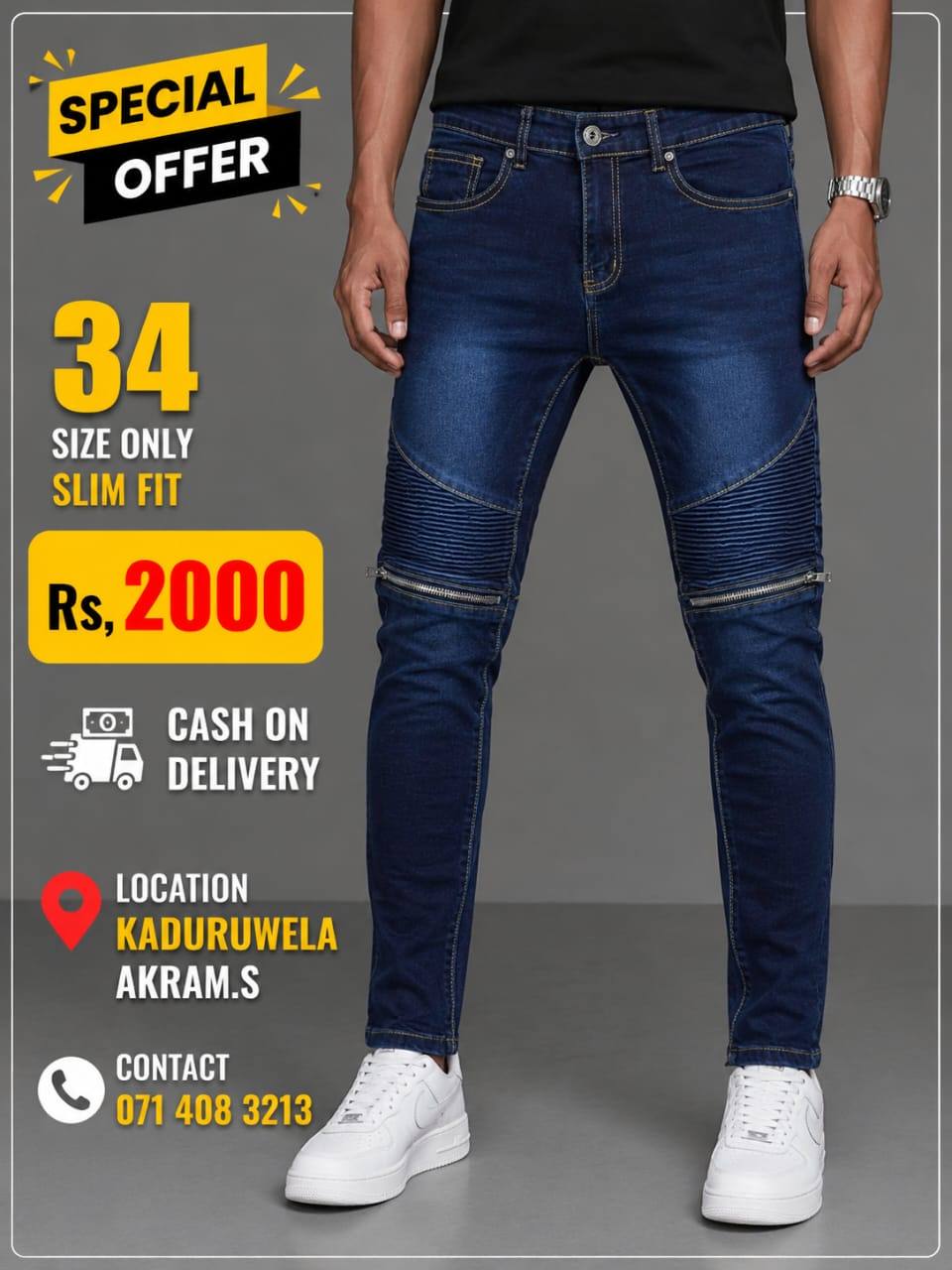 Men's Light Blue Ripped Denim Jeans