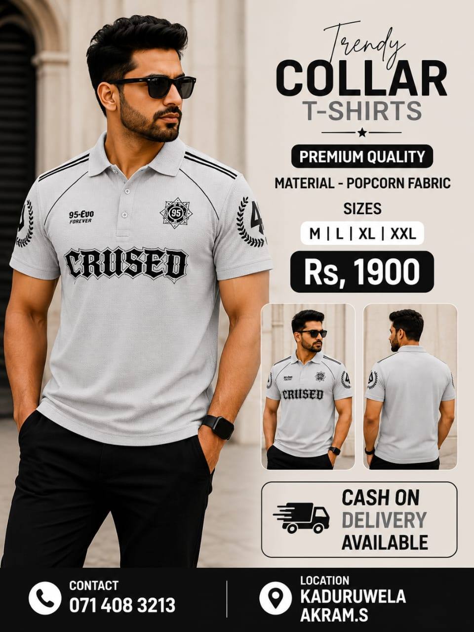 TRENDY COLLAR T-SHIRTS AVAILABLE NOW