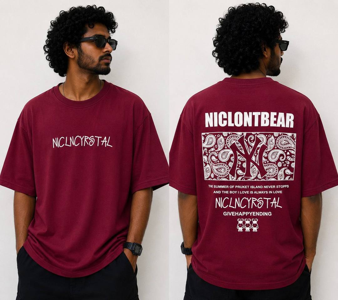 Over Sized Back Print T-Shirts