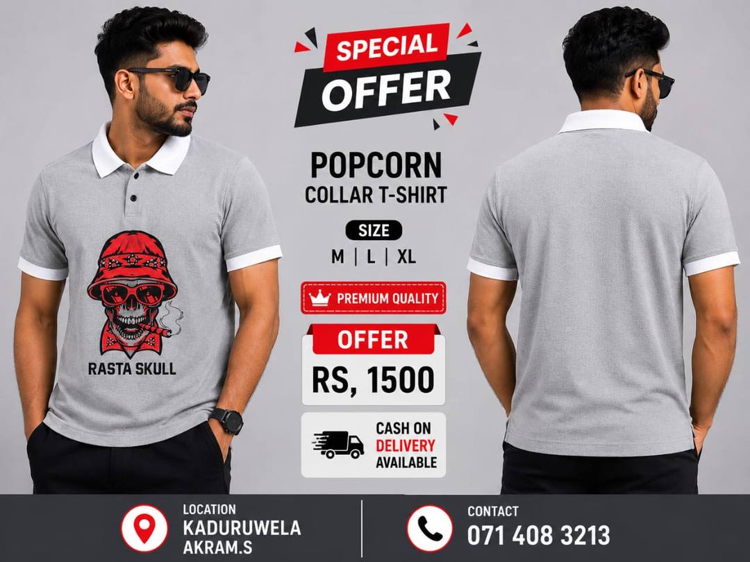 SPECIAL OFFER – POPCORN COLLAR T-SHIRT