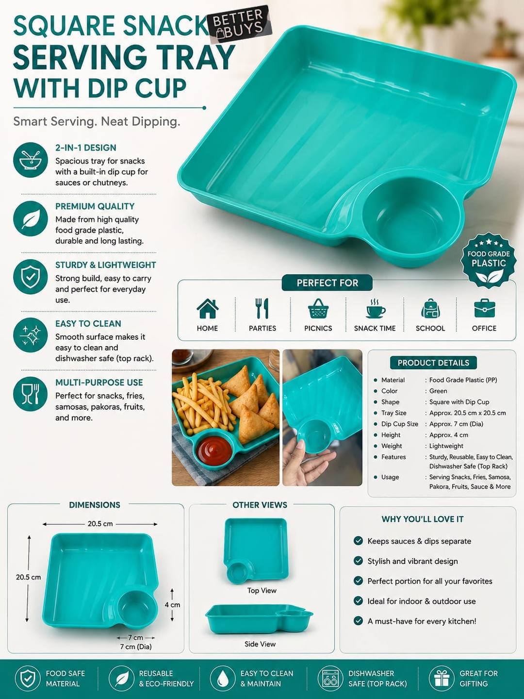 FRIES & SHORT EATS SERVING PLATE