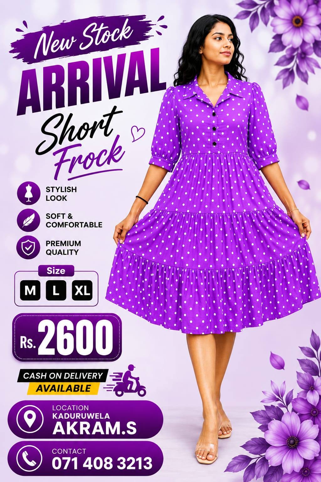 Georgette Material Short Frock On Sale