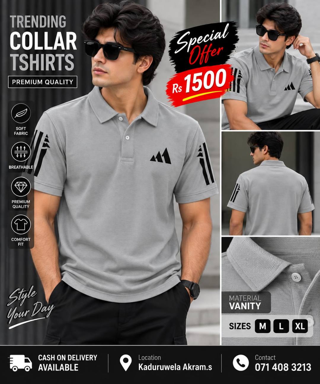 STYLISH TRENDING COLLAR T-SHIRTS