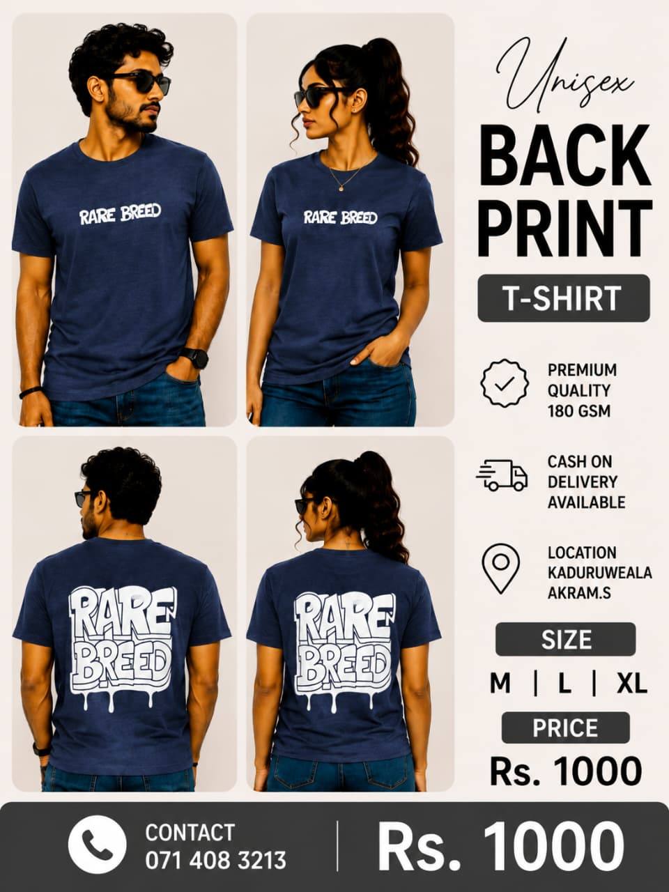 Unisex Back Print T-Shirt