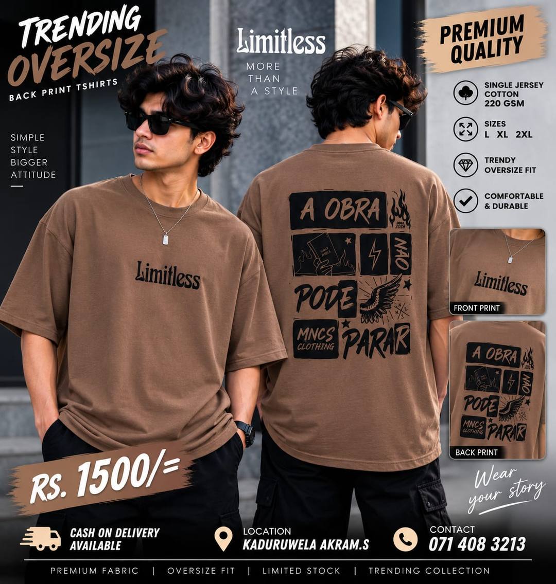 PREMIUM TRENDING OVERSIZE BACK PRINT T-SHIRT