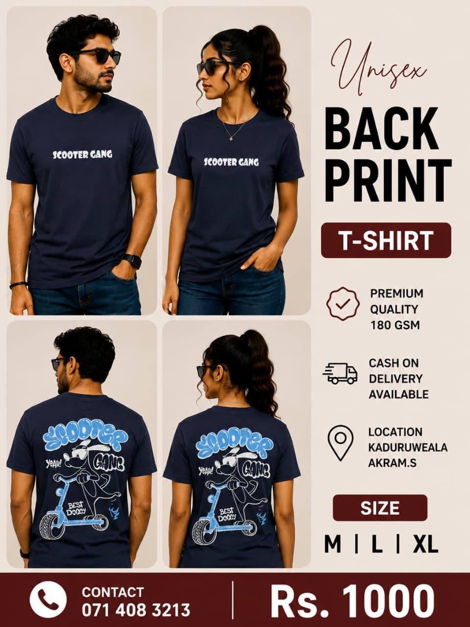 Premium Back Print Tee