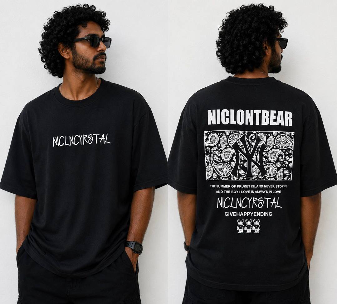 Over Size Back Print T-Shirts
