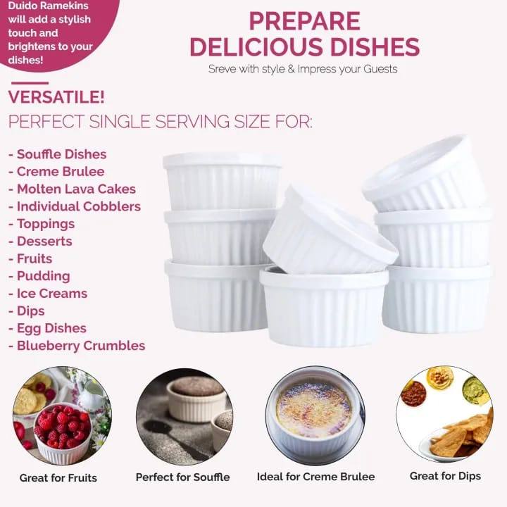 CERAMIC BAKING CUPS – 6PCS SET
