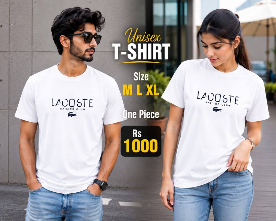 Unisex Cotton T-Shirt For Sale