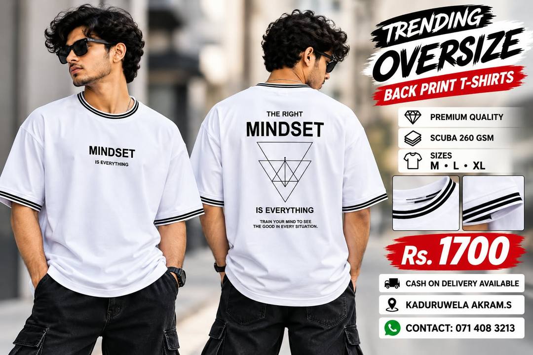TRENDING OVERSIZE BACK PRINT T-SHIRTS AVAILABLE
