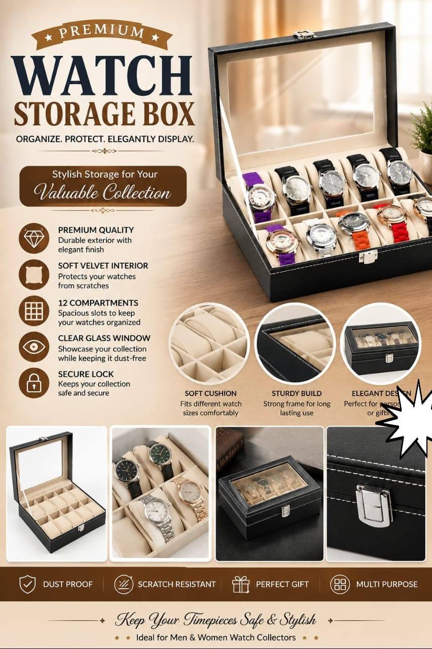 10 SLOTS WATCH ORGANIZER BOX