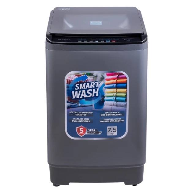 Singer Glass Top Fully Automatic Washing Machine 7.5kg SWM-FAR75GT