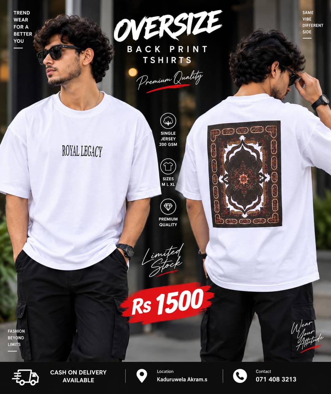 TRENDING OVERSIZE BACK PRINT T-SHIRTS