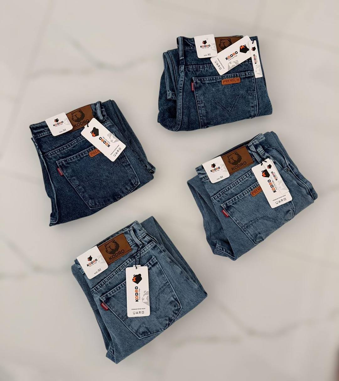 TRENDING ACID WASH BIG FOLD DENIM AVAILABLE