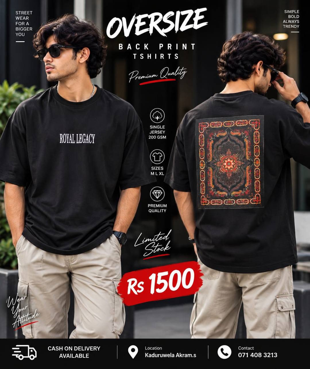 PREMIUM OVERSIZE BACK PRINT T-SHIRTS