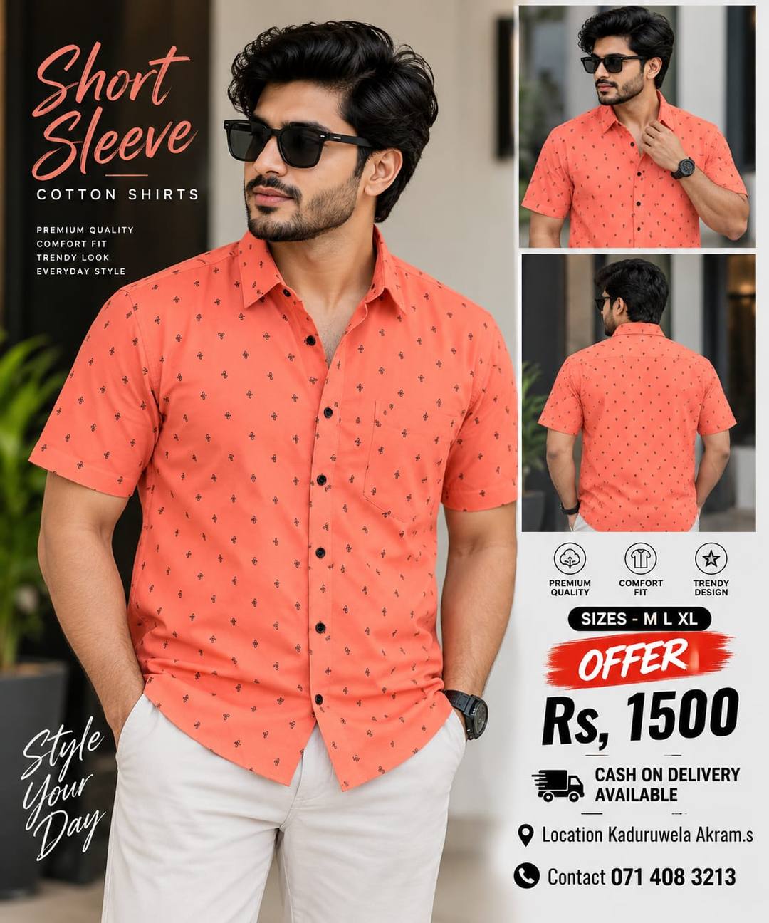 TRENDING SHORT SLEEVE COTTON SHIRTS FOR SALE
