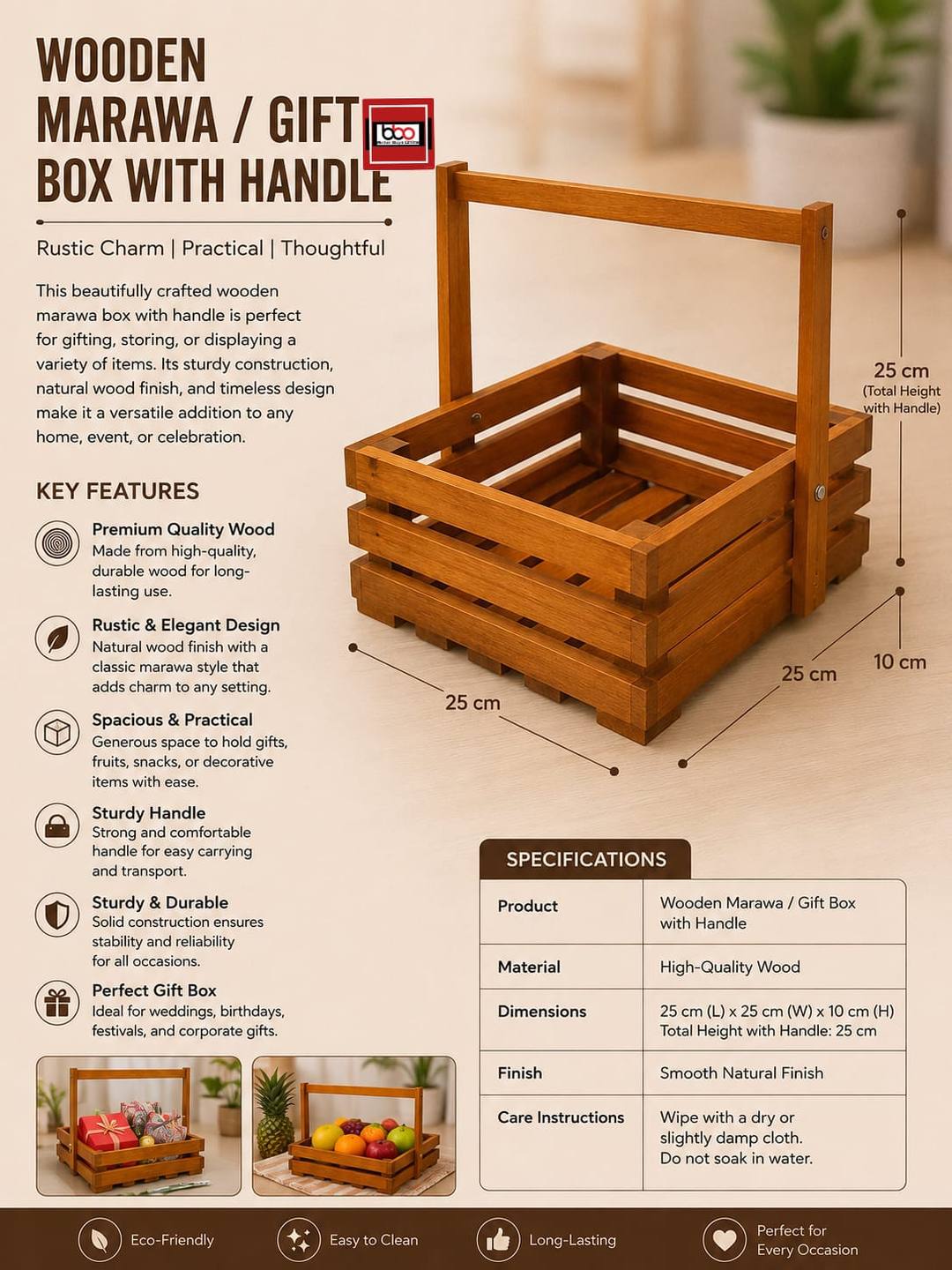PREMIUM WOODEN GIFT BOX – FOR SALE