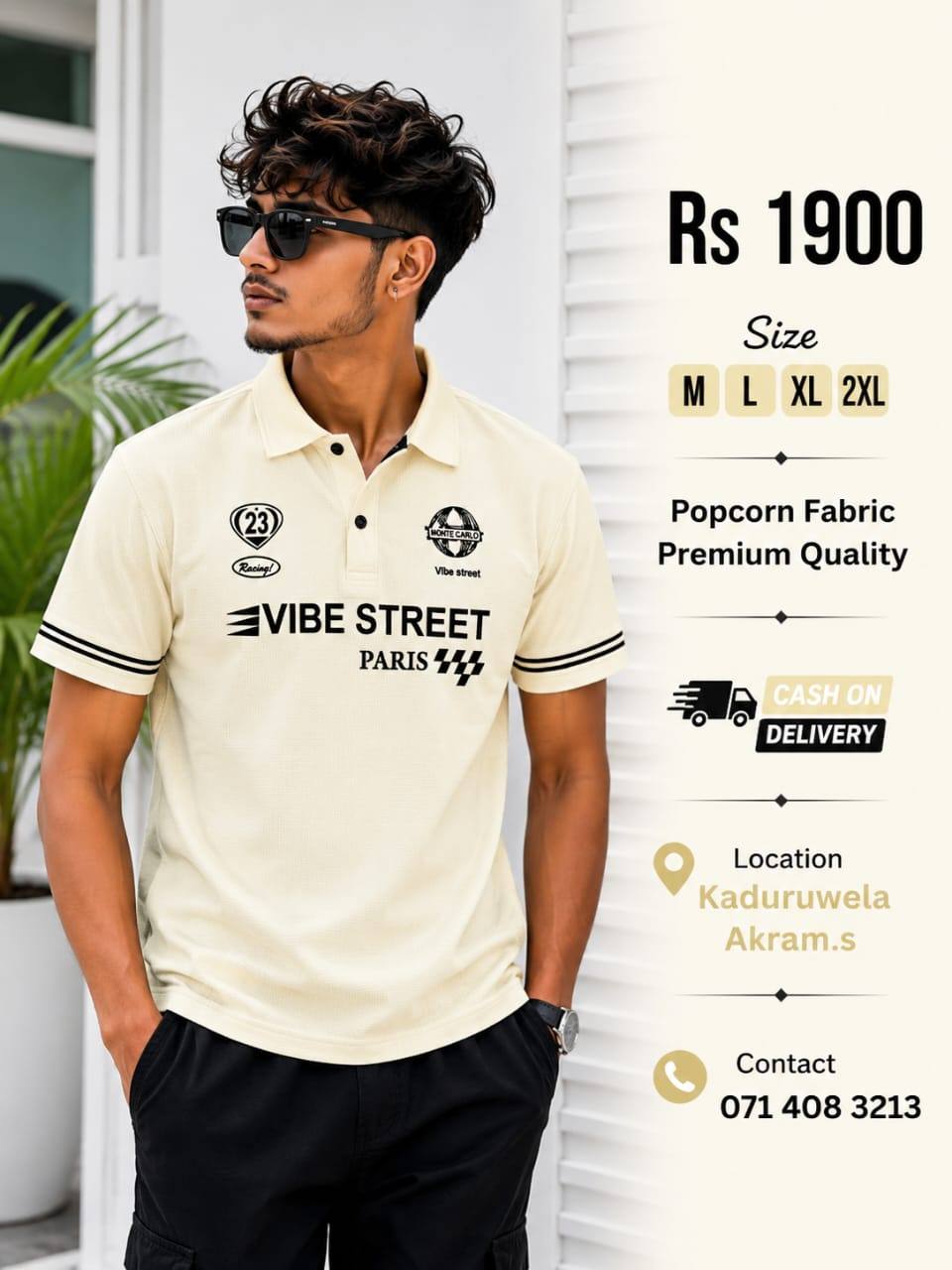 Popcorn Collar T-Shirt Available