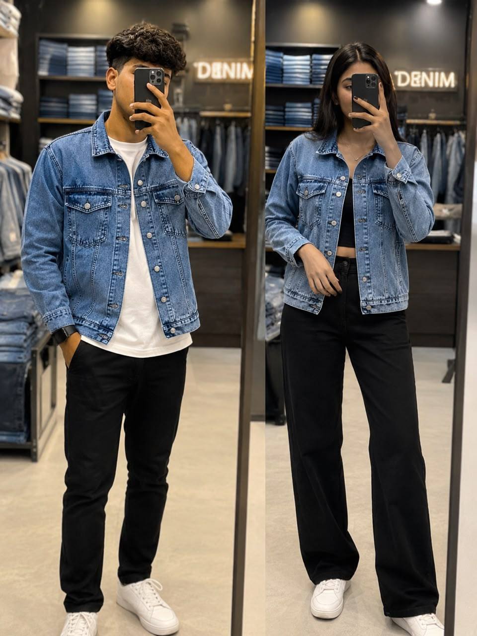 Acid Wash Blue Denim Jacket