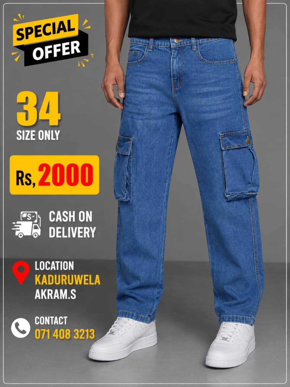 Men's Light Blue Ripped Denim Jeans