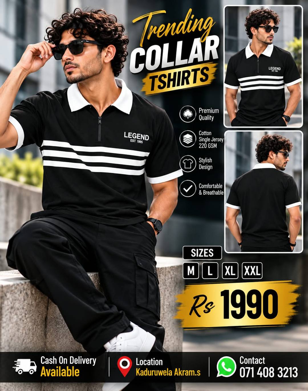 TRENDING COLLAR T-SHIRTS AVAILABLE