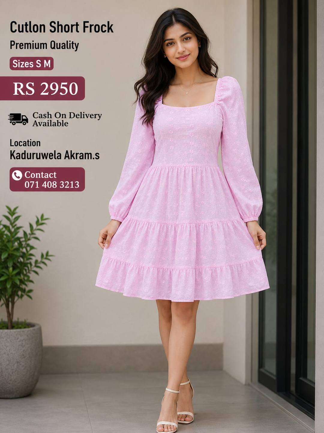CUTLON SHORT FROCK AVAILABLE