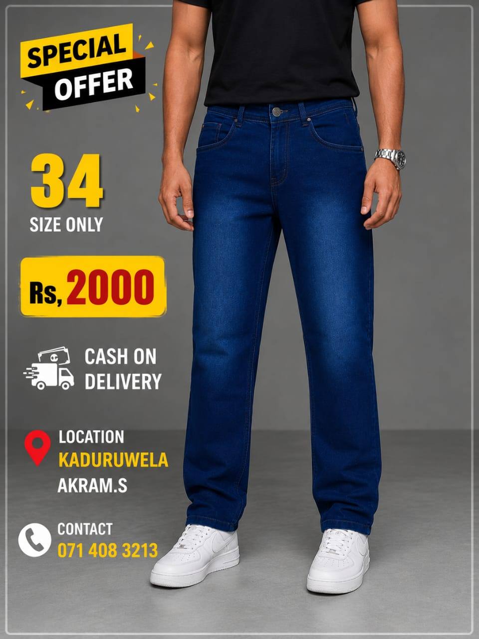 Men's Light Blue Ripped Denim Jeans