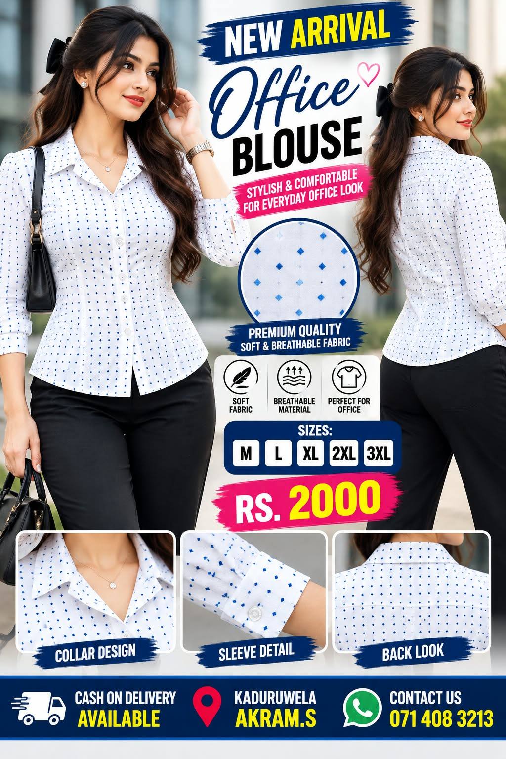 NEW ARRIVAL LADIES OFFICE BLOUSE