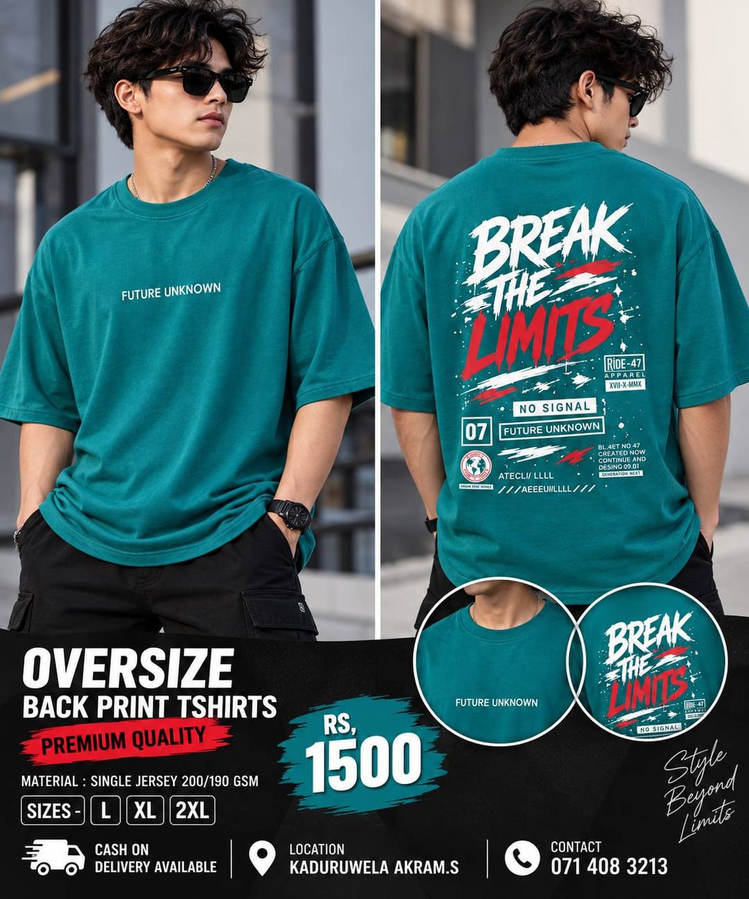 TRENDY OVERSIZE BACK PRINT T-SHIRTS FOR SALE
