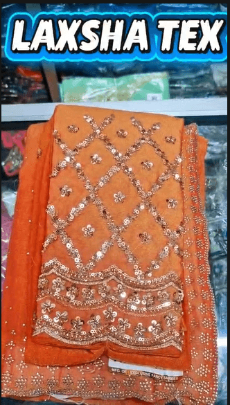 PREMIUM VIBRANT ORANGE SAREE AVAILABLE