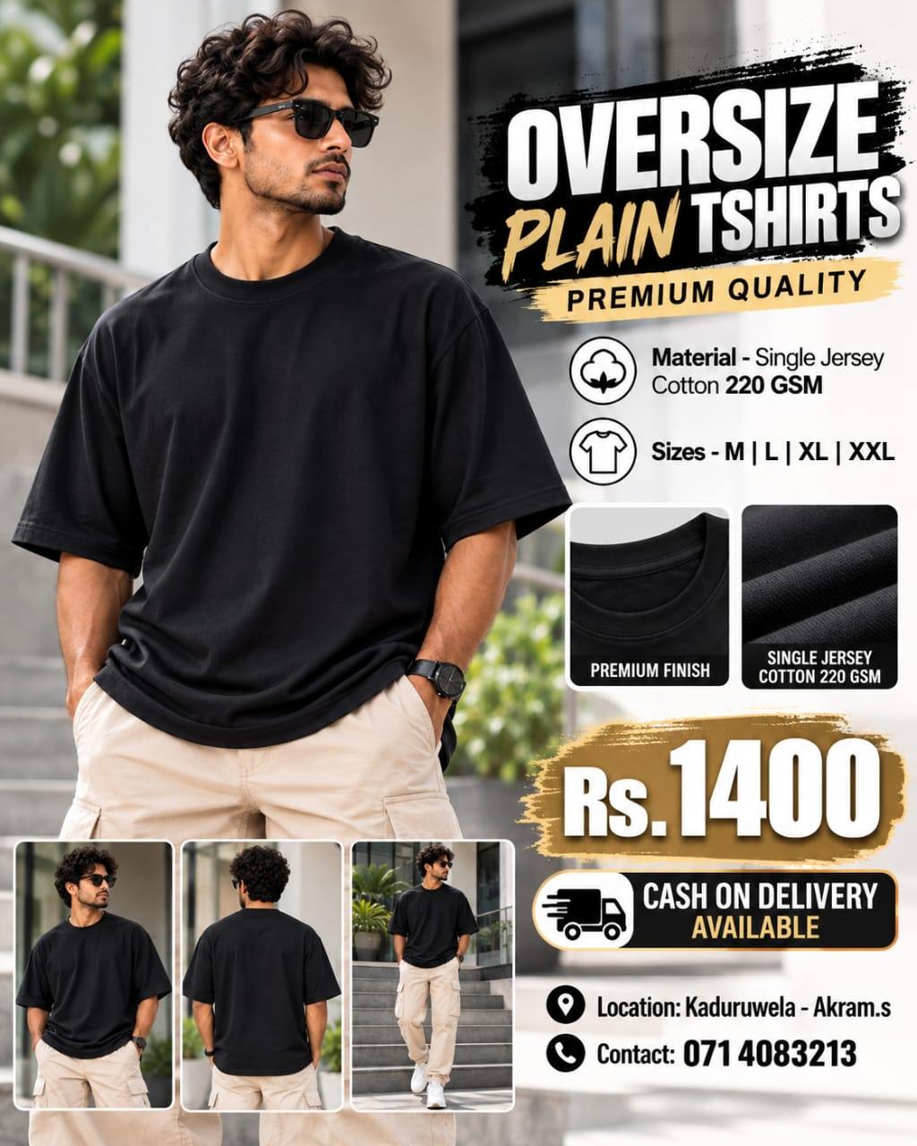 OVERSIZE PLAIN T-SHIRTS AVAILABLE