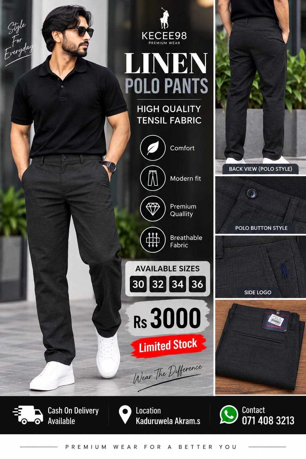 LINEN POLO PANTS