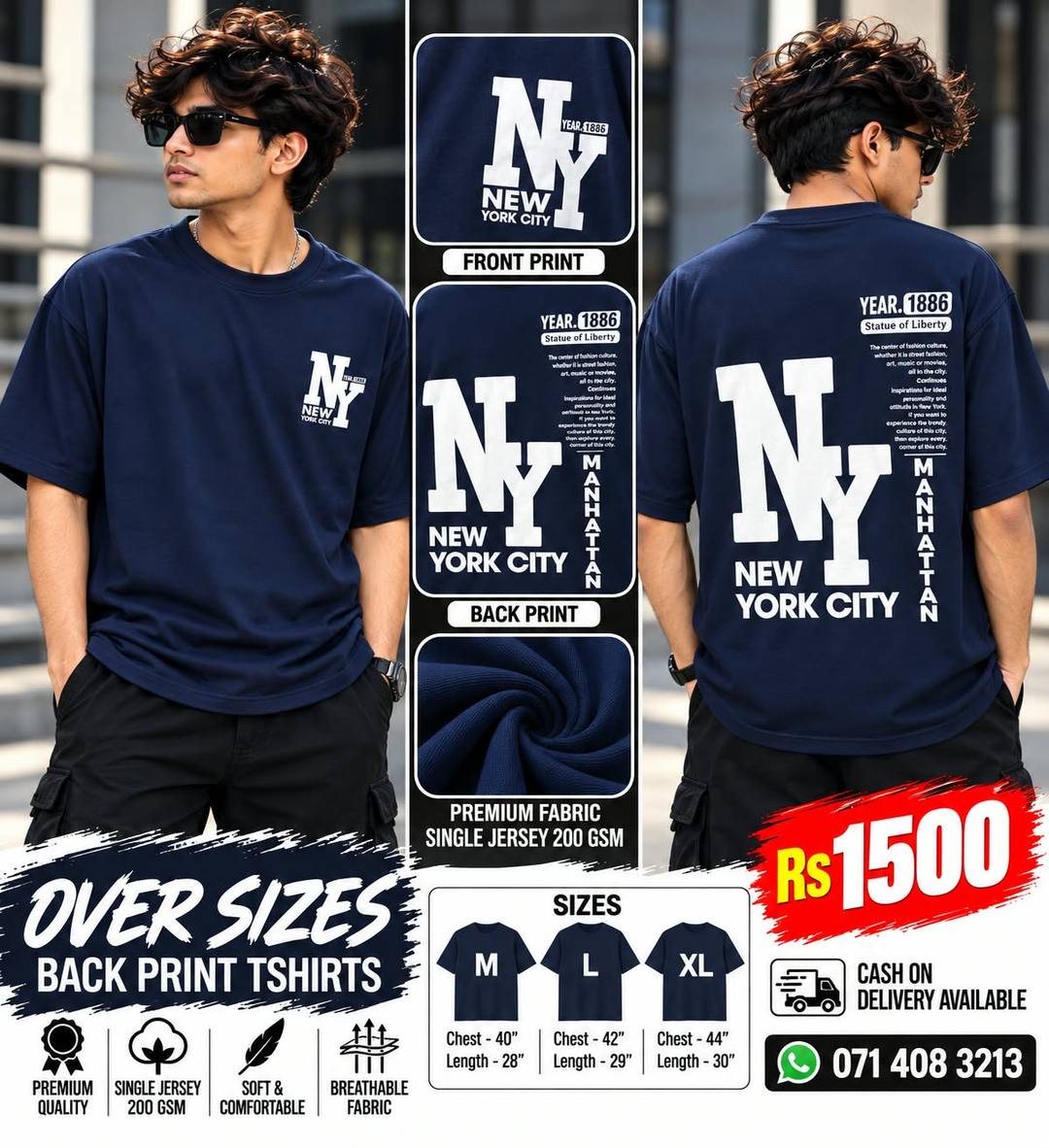 OVERSIZE BACK PRINT T-SHIRTS