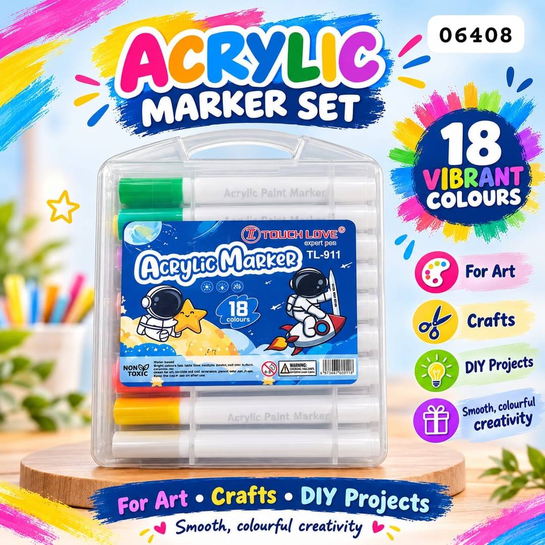 18 PCS ACRYLIC MARKER SET