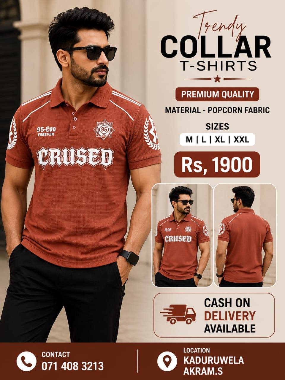 TRENDY COLLAR T-SHIRTS ON SALE