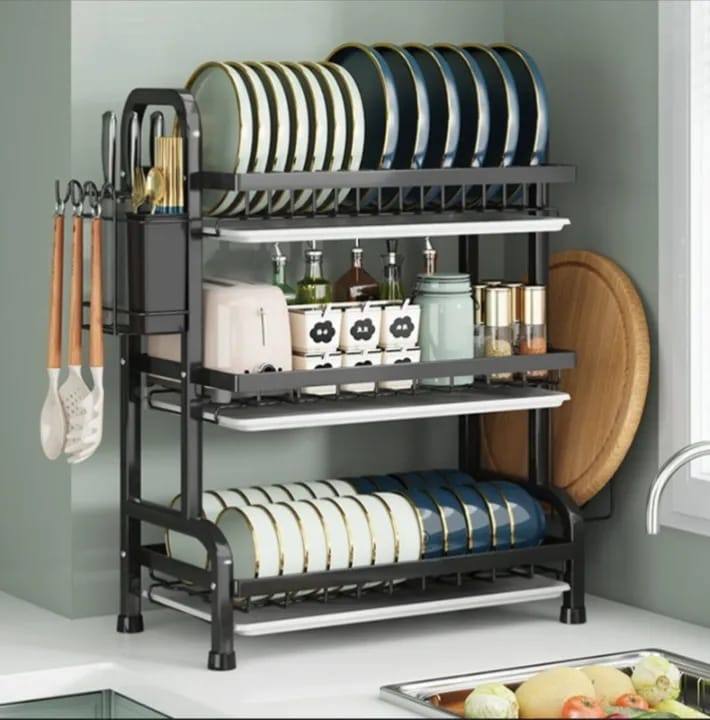 3-LAYER MULTIFUNCTIONAL KITCHEN RACK FOR SALE