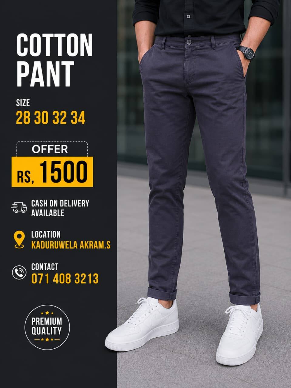 Premium Quality Cotton Pant