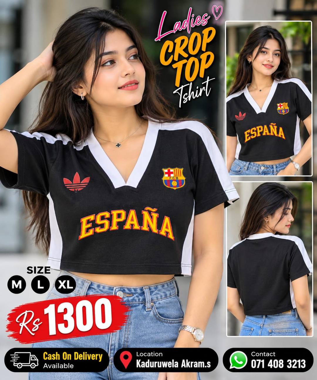 NEW COLLECTION LADIES CROP TOP T-SHIRT