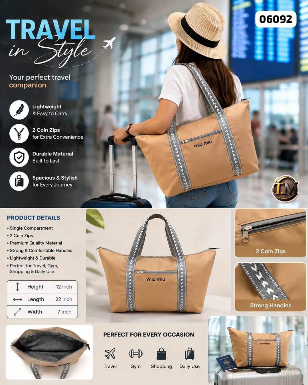 MLU TRAVEL TOTE BAG