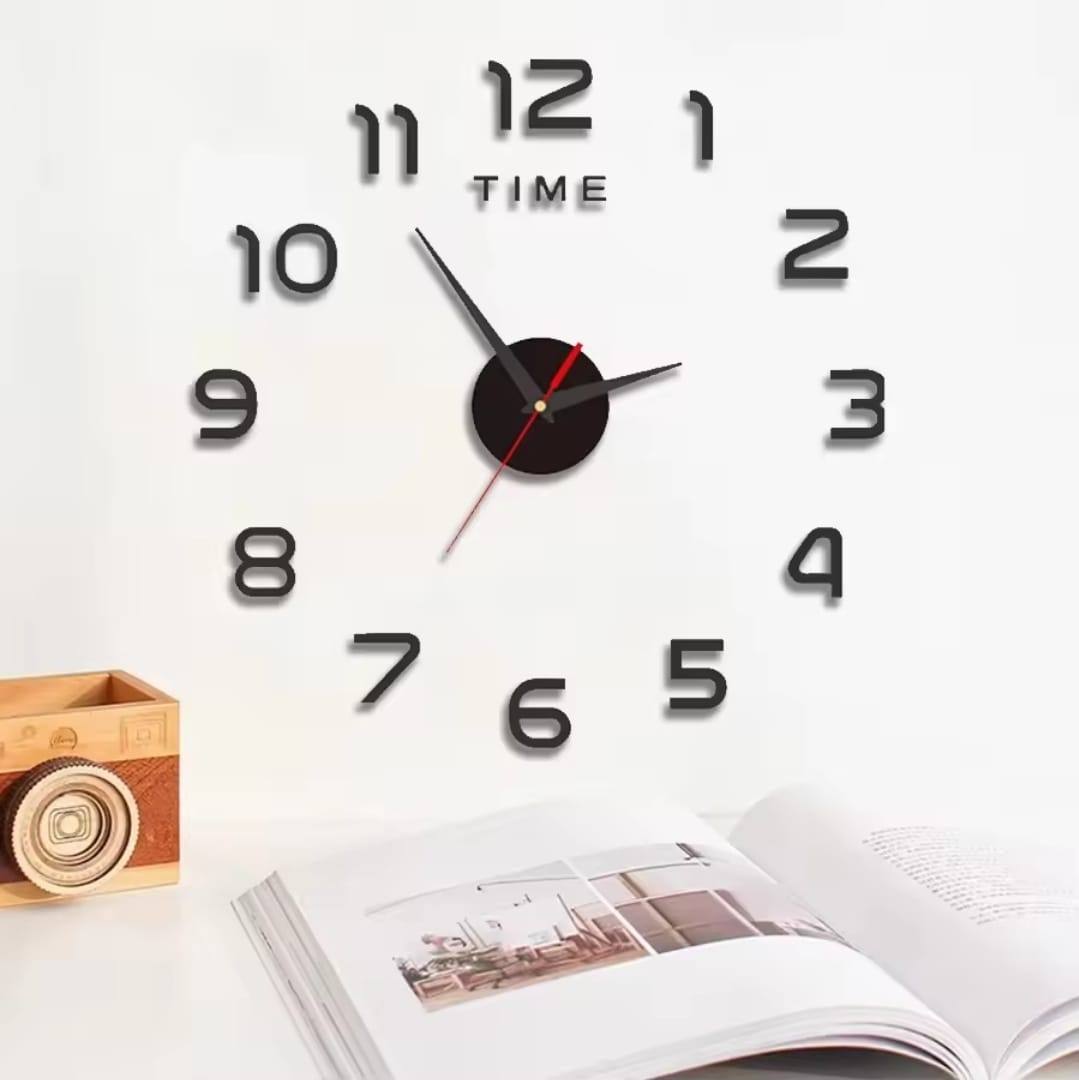 3D DIY SILENT WALL CLOCK FOR SALE