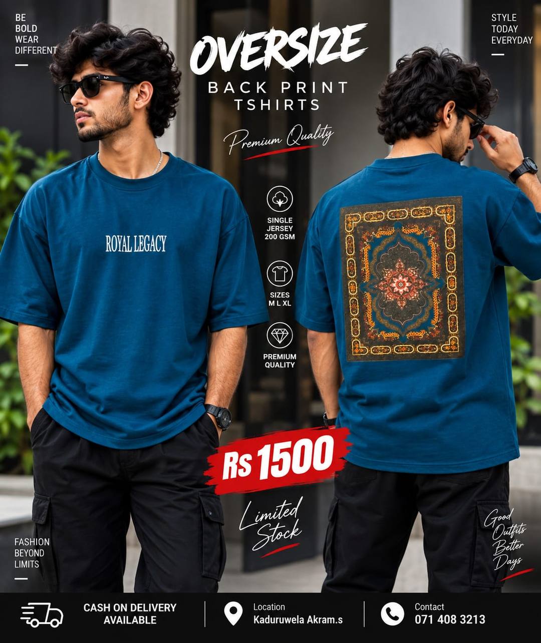 OVERSIZE BACK PRINT T-SHIRTS AVAILABLE