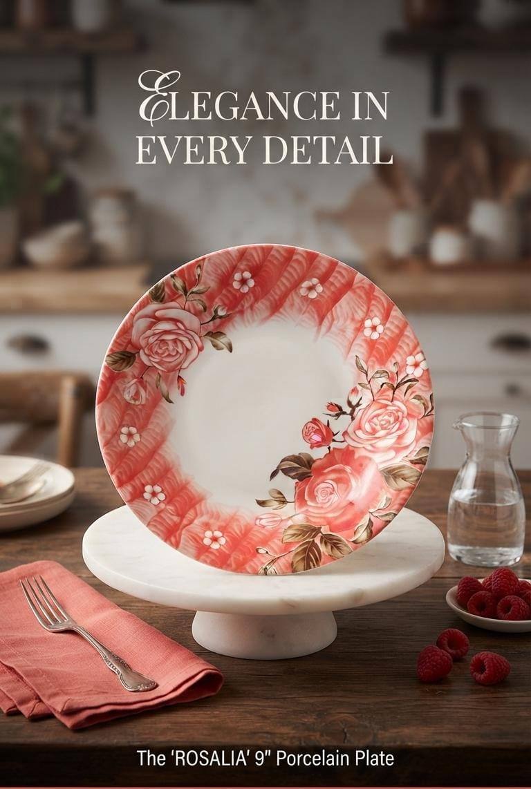 9" PORCELAIN DINNER PLATE FOR SALE