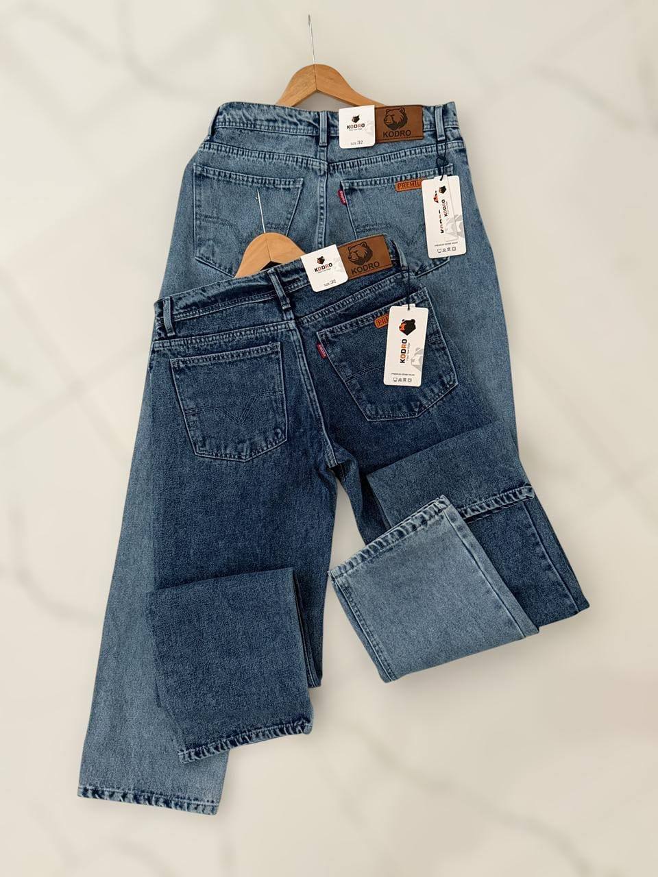 ACID WASH BIG FOLD DENIM