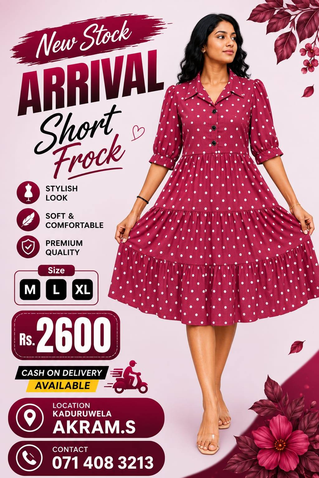 Georgette Material Short Frock For Sale