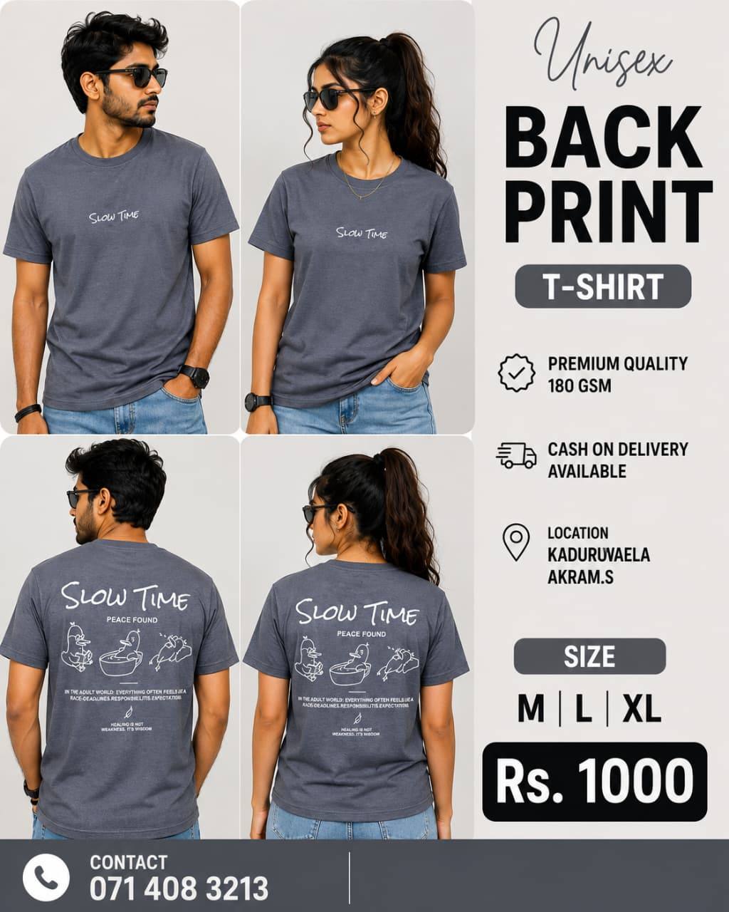 OVERSIZED VIBE – UNISEX BACK PRINT TEE