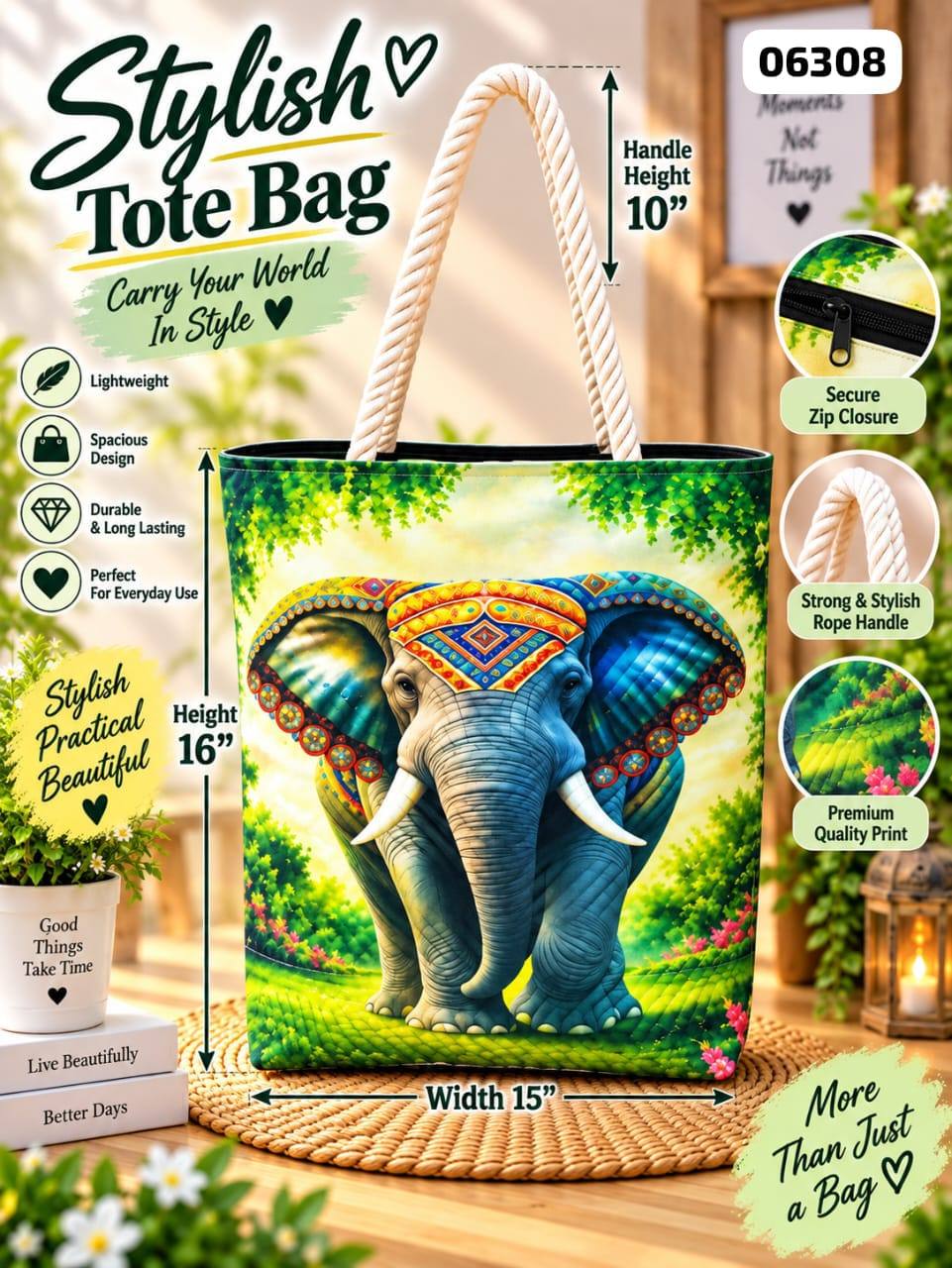 LADIES PREMIUM QUALITY TOTE BAG