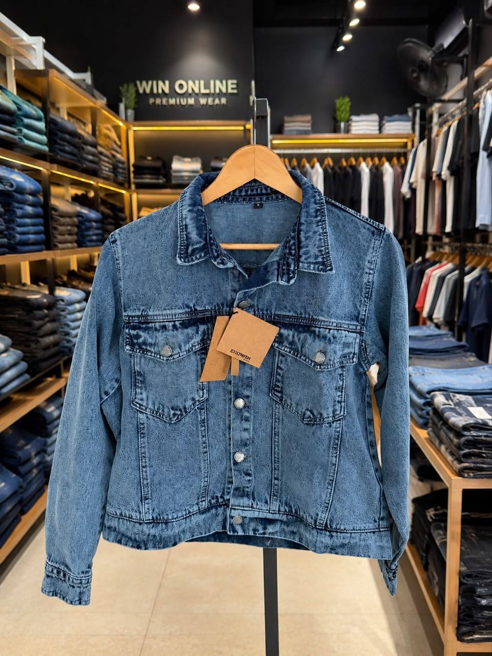 Acid Wash Blue Denim Jacket